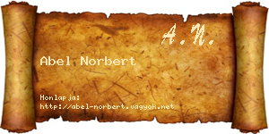 Abel Norbert névjegykártya
