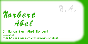 norbert abel business card